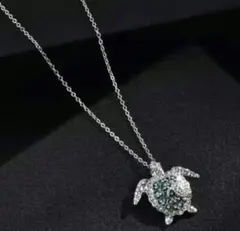 ウミガメ　ホヌ　ネックレス　シルバーカラー　ハワイアンジュエリー　親子亀