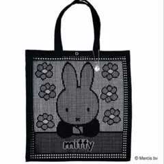 近沢レース　ミッフィー メッシュトートバッグ　　新品未使用　黒のサムネイル
