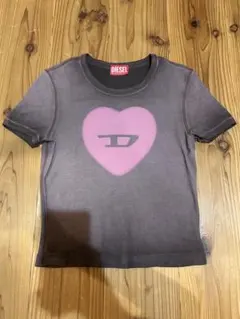 DIESEL ハートプリント Tシャツ ピンク S - メルカリ