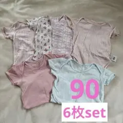 ユニクロ 半袖 ロンパース ベビー肌着 6点セット まとめ売り