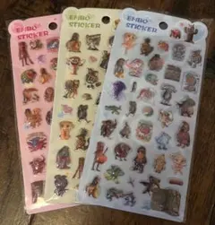 イタリアンブレインロット ぷくぷくシール 立体 ボンボンドロップシール　3枚