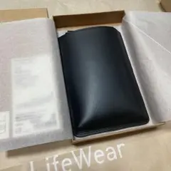 無印良品　イタリア産　ヌメ革　ミニサコッシュ　黒