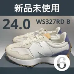 ⑥24.0 ニューバランス　レディーススニーカー　WS327RD B ホワイト