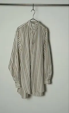 MAATEE&SONS Si/C STRIPE BANDCOLLARSHIRTS