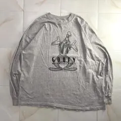 斑*太様 希少✨90s　WDW　グーフィー　ロンT　グレー　XL　ディズニーヴィ