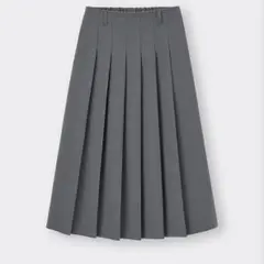 新品　GU プリーツAラインミディスカート