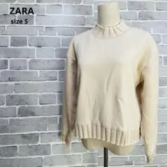 ZARAザラ ハイネックニット セーター アイボリー ベージュ【S⁠】D516