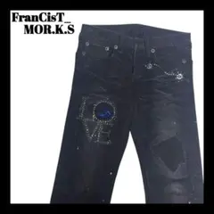 FranCisT_MOR.K.S スワロフスキー デニム Y2K 黒 メンズ FranCisT_MOR.K.S ラメ スワロフスキー ジーンズ size3 - メルカリ