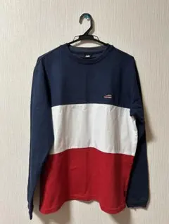 【古着】new balance 長袖カットソー L ネイビー/ホワイト/レッドのサムネイル
