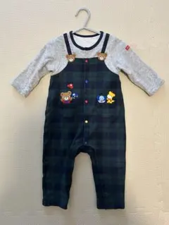 限定値下げ　美品　ミキハウス ロンパース　カバーオール　80 チェック