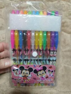 新品　ディズニー　ゲルペン　蛍光ペン　24色セットのサムネイル