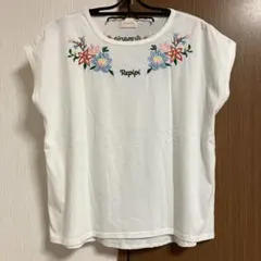 値下げ！Repipi 刺繍入りホワイトTシャツ　Mサイズ