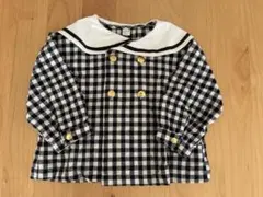 アプレレクール 90cm セーラー襟 チェックシャツ