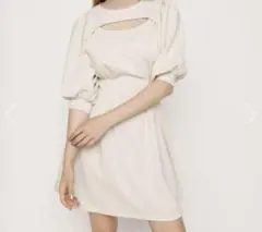 SLY フロントオープンタックスリーブショートワンピース サイズ1