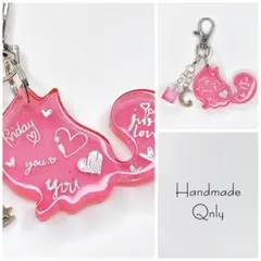 キーホルダー 猫 ハンドメイド チャーム 【991】