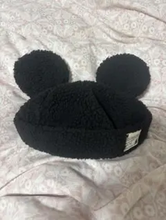 東京ディズニーリゾート ミッキーマウス 耳付き 帽子 ボア ファンキャップ