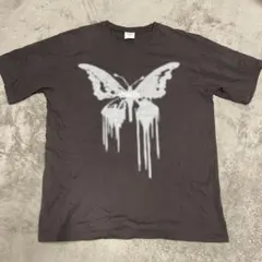 managri. 蝶 半袖Tシャツ ダークグレーのサムネイル
