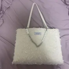 【最終値下げ】アイボリー フラワー刺繍 トートバッグ