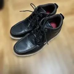 EDWIN レザー レースアップシューズ 黒