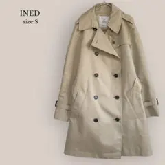 イネドINED トレンチコート　スプリングコートミドル丈　膝丈　ベージュ