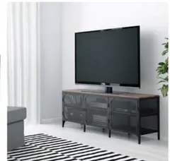 IKEA BONDE テレビボード　サイドボード　ドイツ製　都内中央区直接引取可 BOASTAD ボアスタード テレビボード, ブラック/オーク材突き板
