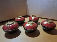 平安象彦 源氏雲 蛤型銘々皿 本金箔 漆器 5枚セット - メルカリ