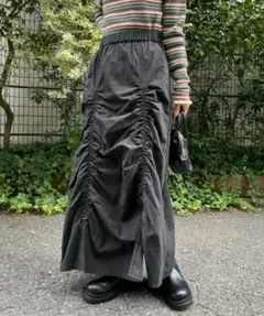 Ciaopanic ギャザーロングスカート/シャーリング