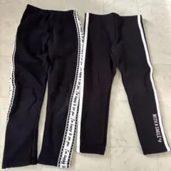 110cm ブラック 裏起毛スパッツレギンス