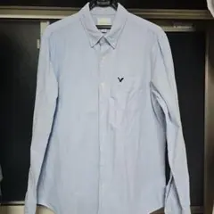 American Eagle ボタンダウンシャツ 長袖ライトブルー