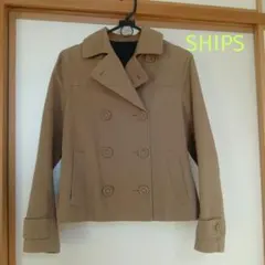 SHIPS ベージュ ピーコート Mサイズ　ジャケット