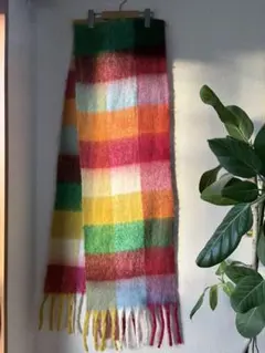 マルチカラー チェック柄 マフラー見切り品ですが未使用です✨今月いっぱい