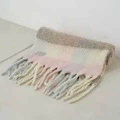 kastane チェック太フリンジマフラーのサムネイル