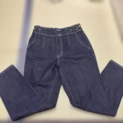 rienda Wテーパードデニムパンツ　ブルーのサムネイル