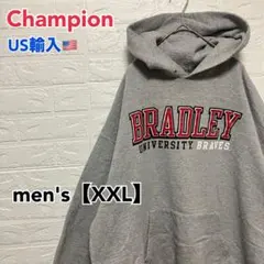 ●D250【US輸入】チャンピオン パーカー グレー系 men's【XXL】