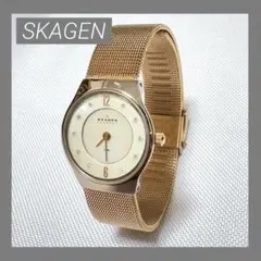スカーゲン ピンク ゴールド SKAGEN 時計 レディース 美品