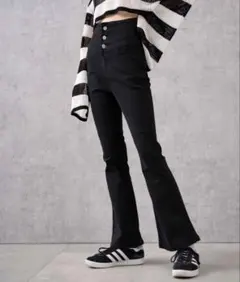 WEGO ハイウエストフレアパンツ