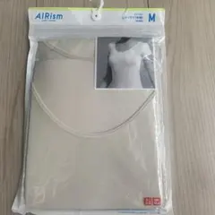 ユニクロAIRism Uネック（半袖） M ベージュ