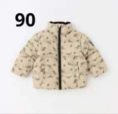 恐竜柄中綿ジャケット　90cm プティマン　男の子　　ジャケット　アウター