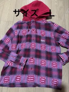 ※大特価　Supreme パーカー　赤　美品　フード付き　サイズＬ
