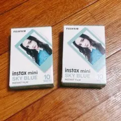 instax mini チェキフィルム10枚入 2個セット　スカイブルー 20枚
