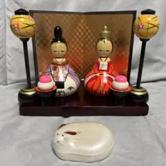 ひな人形　雛こけし　屏風、台座付き 工人　憲好　雛飾り