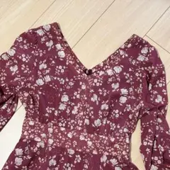 レンアイケイカク 花柄ワンピース 赤文字系 オフィスカジュアル ドレスワンピース