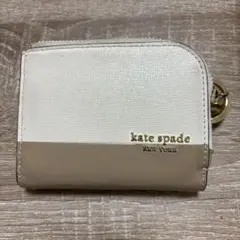 kate spade キーケース ベージュ/ホワイト