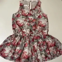 花柄ノースリーブサロペット