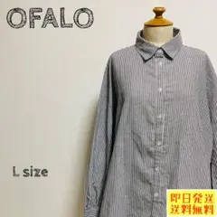 オファロ OFALO シャツ レギュラーカラー ストライプ L 長袖 1381