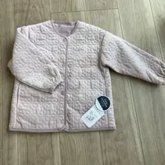 淡いピンク 花柄キルティングジャケット　リバーシブル　2way