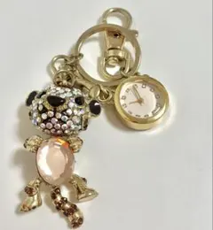 くまのキーホルダーウォッチ　キラキラ石付き✨