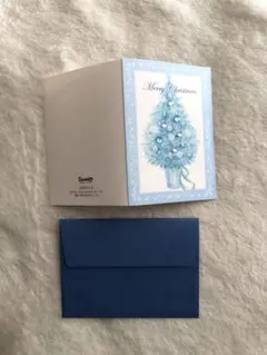 クリスマスツリーのメッセージカード　ミニポストカード　封筒付き　サンリオ