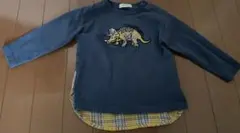 sence of wonder 恐竜 恐竜アップリケ長袖Tシャツ 美品　匿名配送