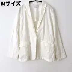 GLOBAL WORK 白ジャケット Mサイズ 春夏 通勤 羽織り